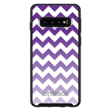 DistinctInk™ OtterBox Symmetry Series Case for Apple iPhone / Samsung Galaxy / Google Pixel - White Purple Fade Chevron Stripes
