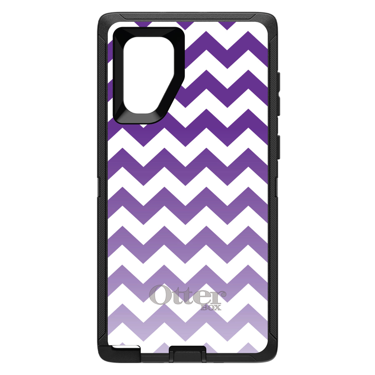 White Purple Fade Chevron Stripes OtterBox Defender Case for iPhone & Galaxy, view 14