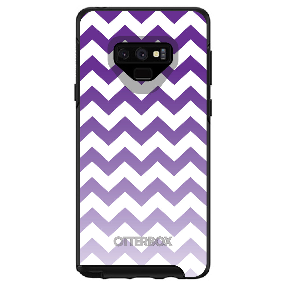 White Purple Fade Chevron Stripes OtterBox Symmetry Case for iPhone & Galaxy, view 13