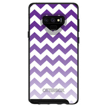 DistinctInk™ OtterBox Symmetry Series Case for Apple iPhone / Samsung Galaxy / Google Pixel - White Purple Fade Chevron Stripes