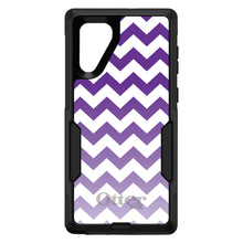 DistinctInk OtterBox Commuter Series Case for Apple iPhone or Samsung Galaxy - White Purple Fade Chevron Stripes