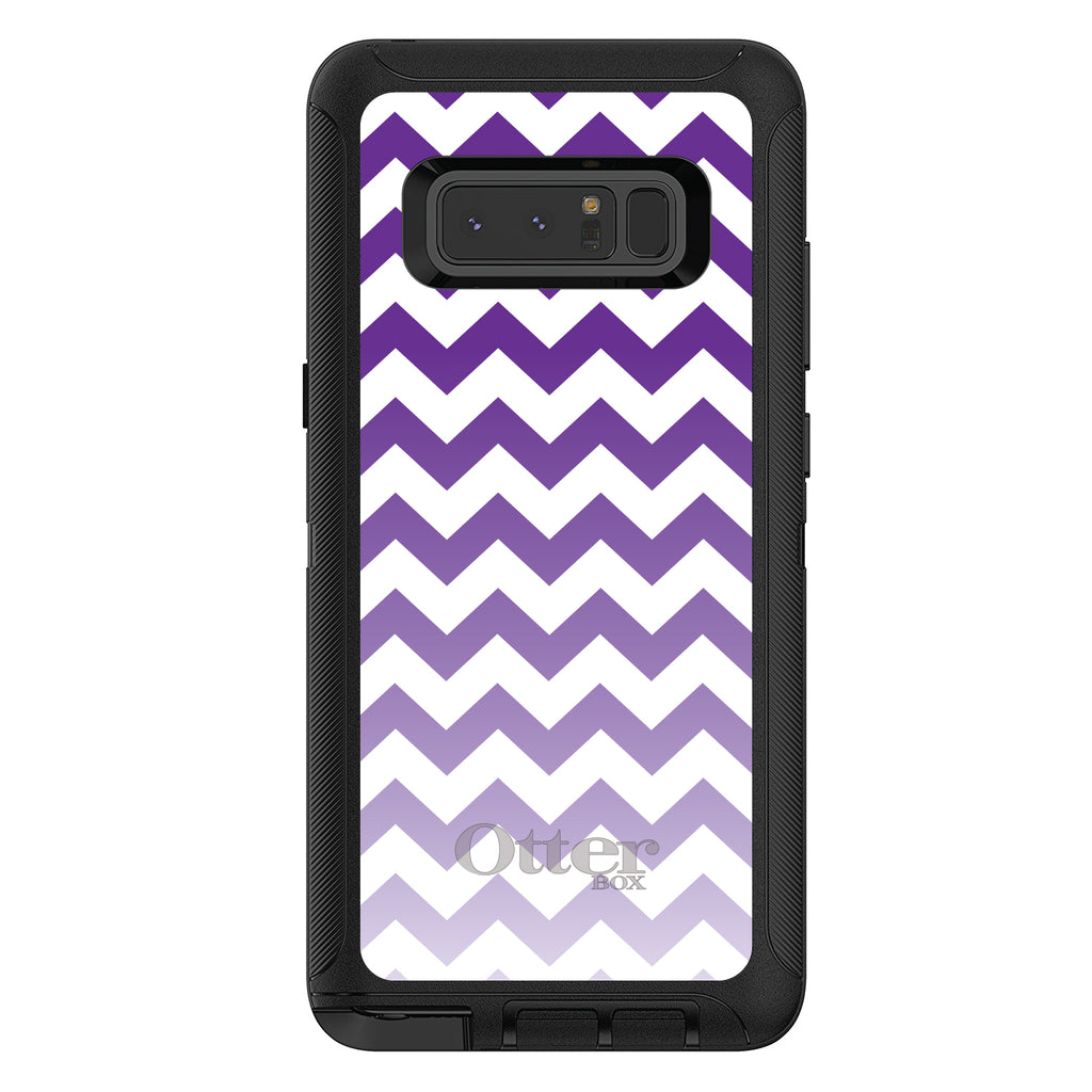 White Purple Fade Chevron Stripes OtterBox Defender Case for iPhone & Galaxy, view 17