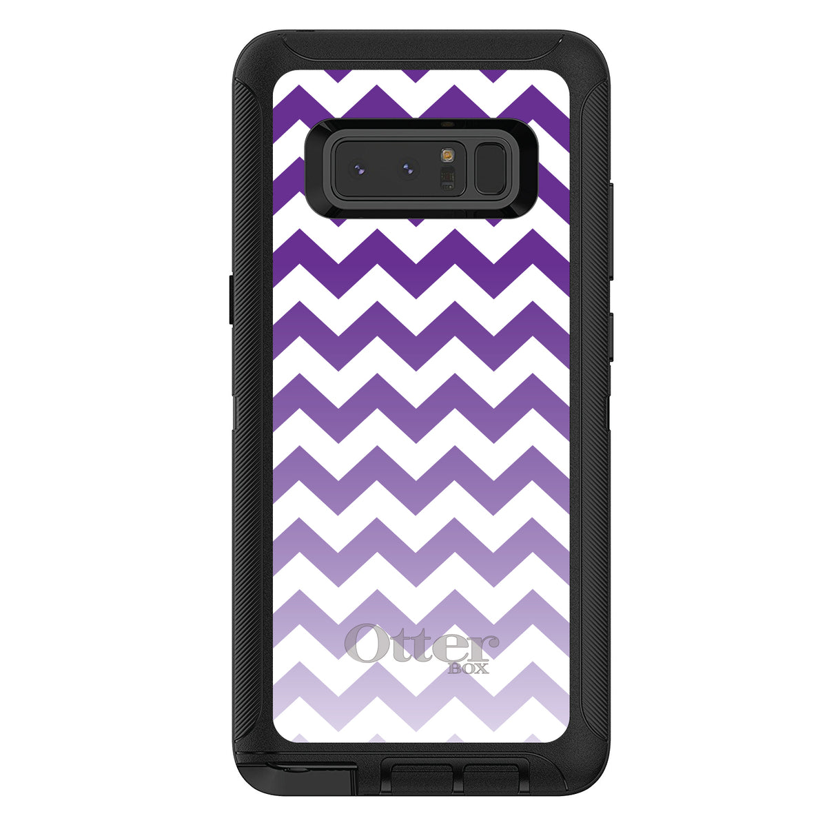 White Purple Fade Chevron Stripes OtterBox Defender Case for iPhone & Galaxy, view 17
