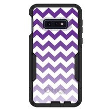 DistinctInk OtterBox Commuter Series Case for Apple iPhone or Samsung Galaxy - White Purple Fade Chevron Stripes