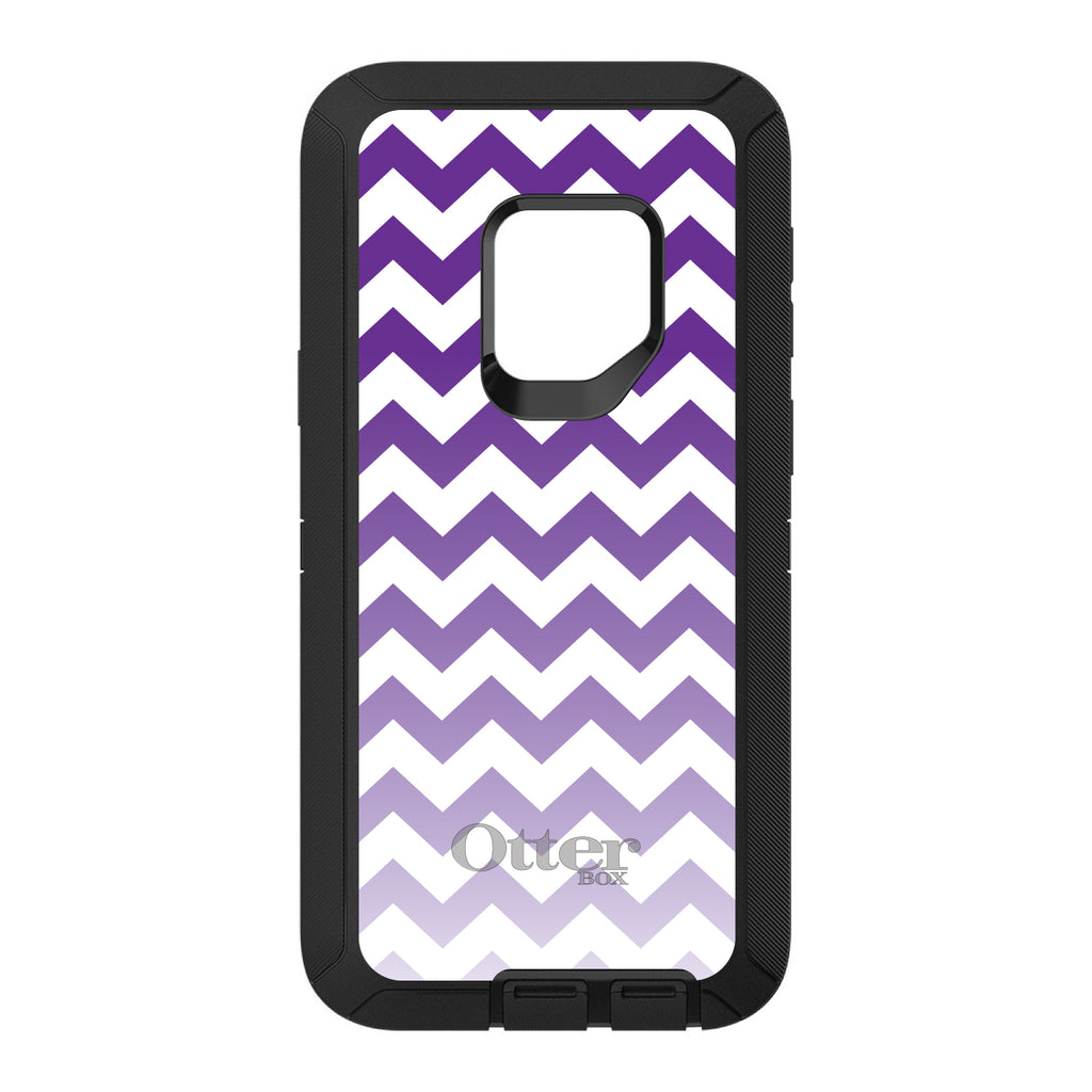 White Purple Fade Chevron Stripes OtterBox Defender Case for iPhone & Galaxy, view 11