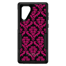 DistinctInk™ OtterBox Commuter Series Case for Apple iPhone or Samsung Galaxy - Black Hot Pink Damask Pattern