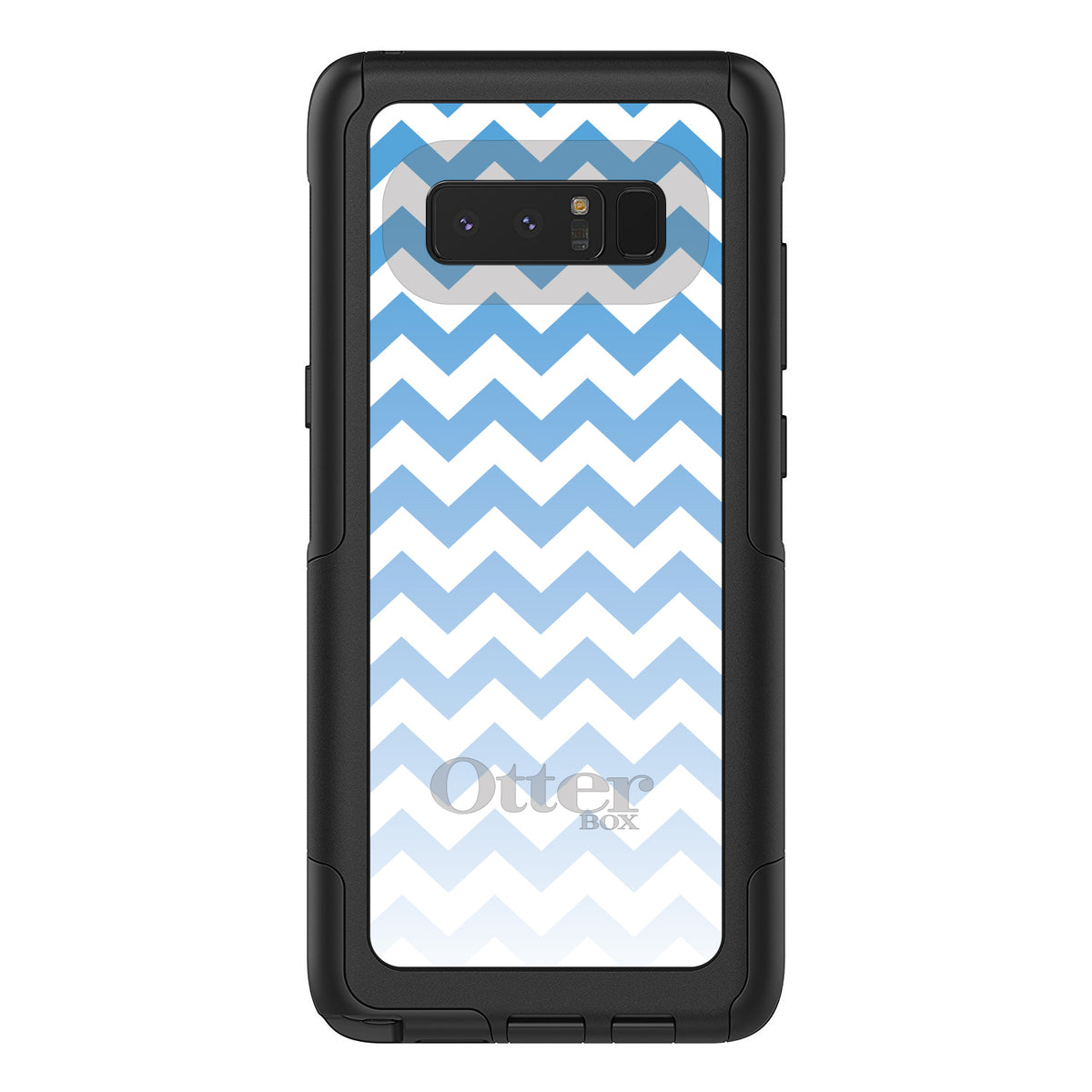 White Blue Fade Chevron Stripes OtterBox Commuter Case for iPhone & Galaxy, view 16