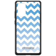 DistinctInk™ OtterBox Symmetry Series Case for Apple iPhone / Samsung Galaxy / Google Pixel - White Blue Fade Chevron Stripes