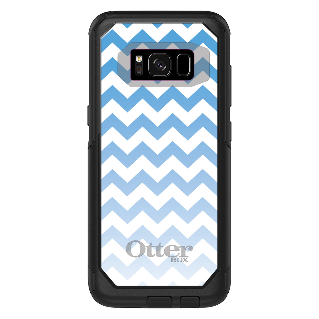 White Blue Fade Chevron Stripes OtterBox Commuter Case for iPhone & Galaxy, view 10