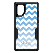 DistinctInk™ OtterBox Commuter Series Case for Apple iPhone or Samsung Galaxy - White Blue Fade Chevron Stripes