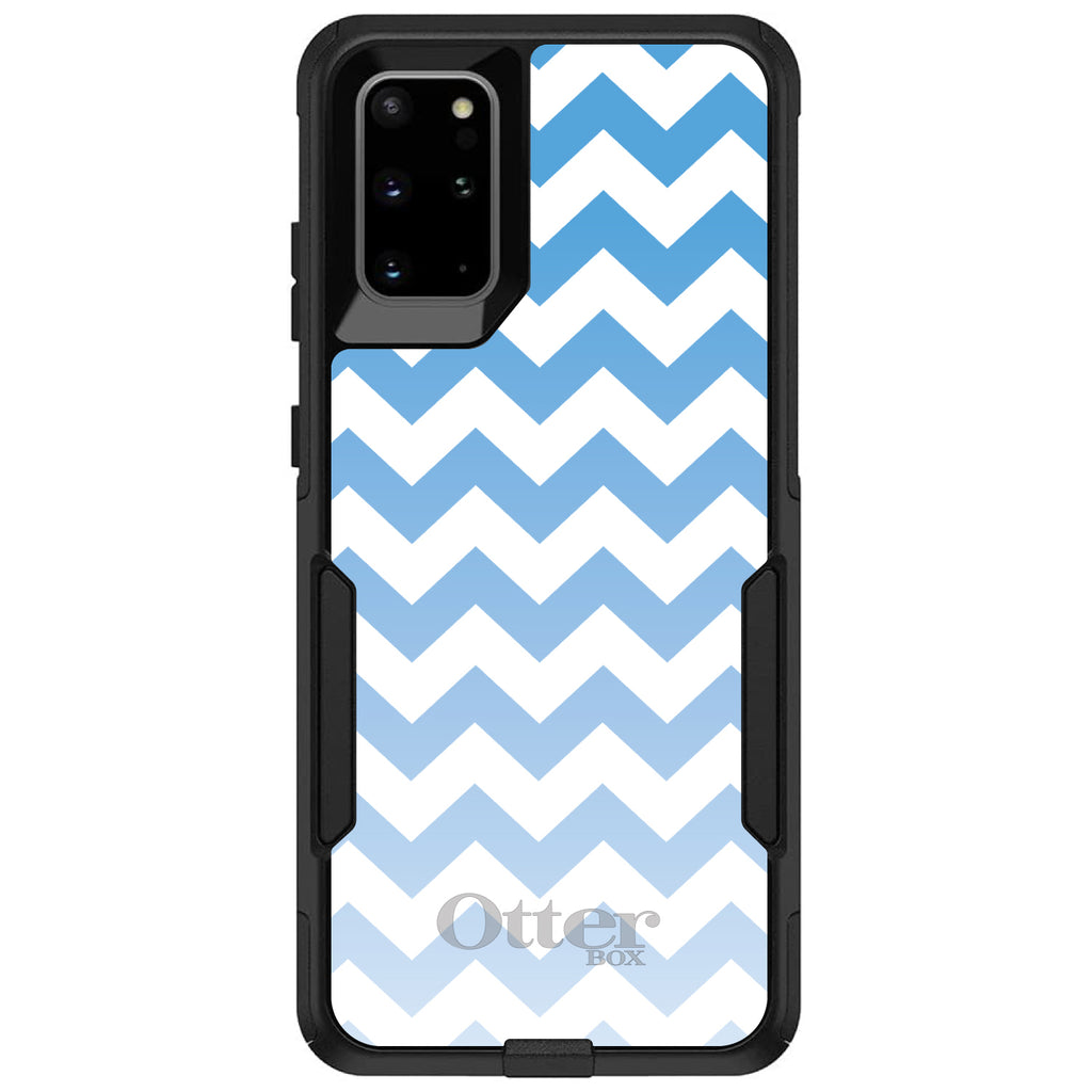 White Blue Fade Chevron Stripes OtterBox Commuter Case for iPhone & Galaxy, view 6