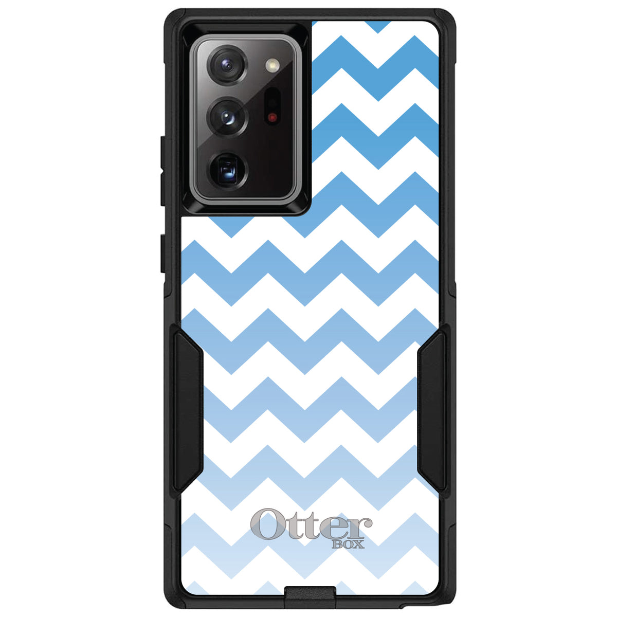 White Blue Fade Chevron Stripes OtterBox Commuter Case for iPhone & Galaxy, view 12