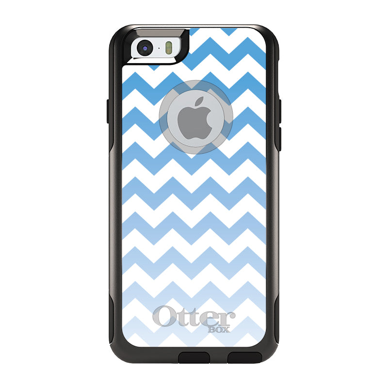 White Blue Fade Chevron Stripes OtterBox Commuter Case for iPhone & Galaxy, view 4