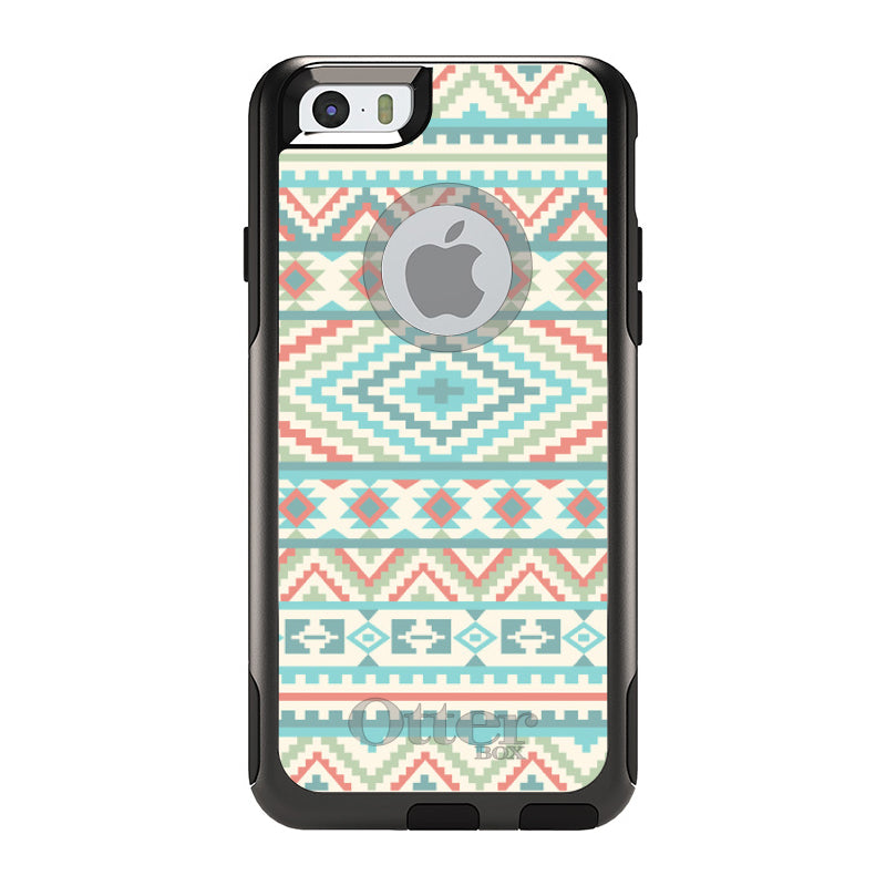 Blue Orange White Tribal Print OtterBox Commuter Case for iPhone & Galaxy, view 4