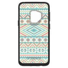 DistinctInk™ OtterBox Symmetry Series Case for Apple iPhone / Samsung Galaxy / Google Pixel - Blue Orange White Tribal Print