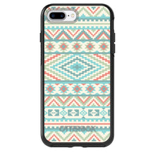 DistinctInk™ OtterBox Symmetry Series Case for Apple iPhone / Samsung Galaxy / Google Pixel - Blue Orange White Tribal Print