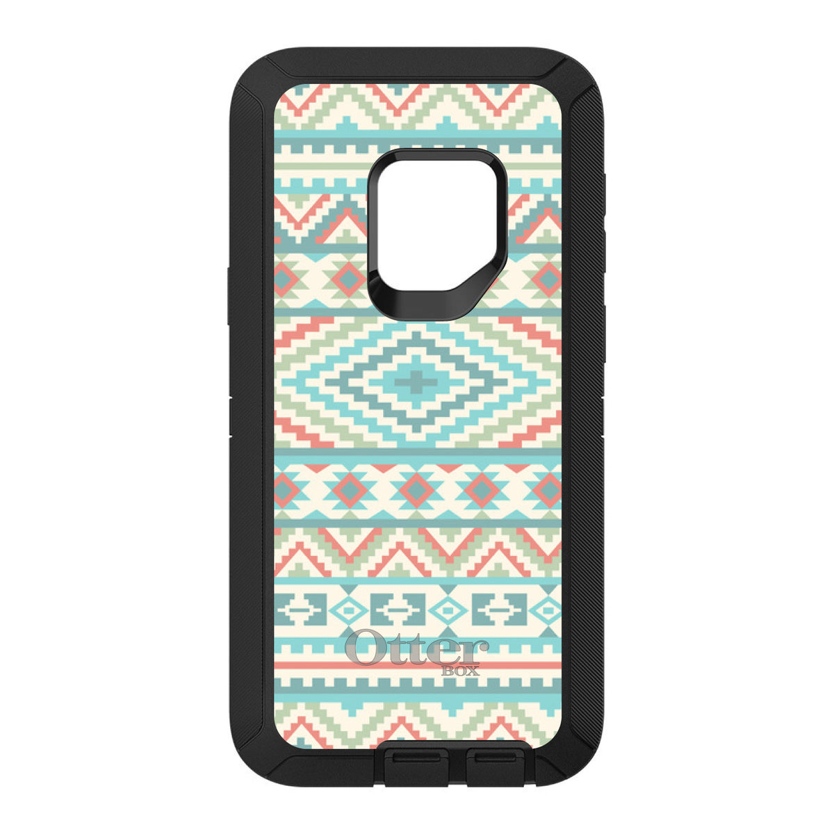 Blue Orange White Tribal Print OtterBox Defender Case for iPhone & Galaxy, view 11