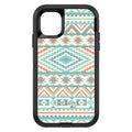 Blue Orange White Tribal Print OtterBox Defender Case for iPhone & Galaxy, view 2
