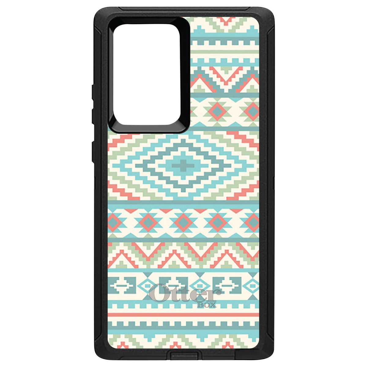Blue Orange White Tribal Print OtterBox Defender Case for iPhone & Galaxy, view 13