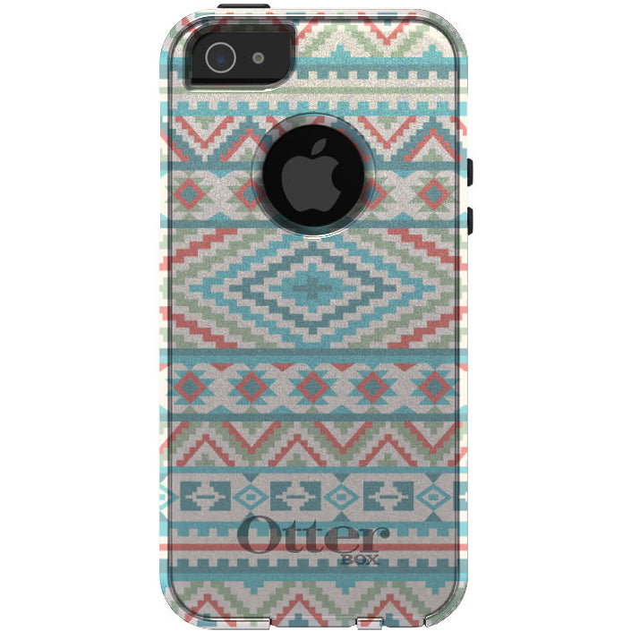Blue Orange White Tribal Print OtterBox Commuter Case for iPhone & Galaxy, view 5