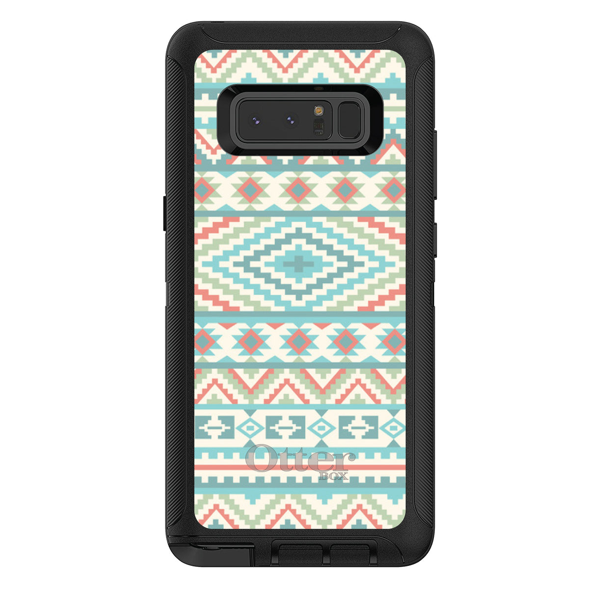 Blue Orange White Tribal Print OtterBox Defender Case for iPhone & Galaxy, view 17