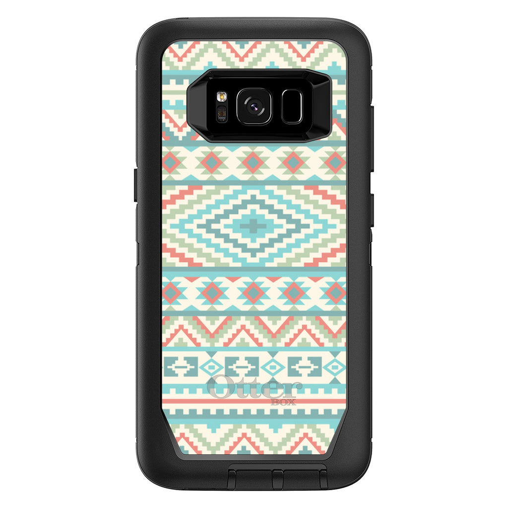 Blue Orange White Tribal Print OtterBox Defender Case for iPhone & Galaxy, view 12