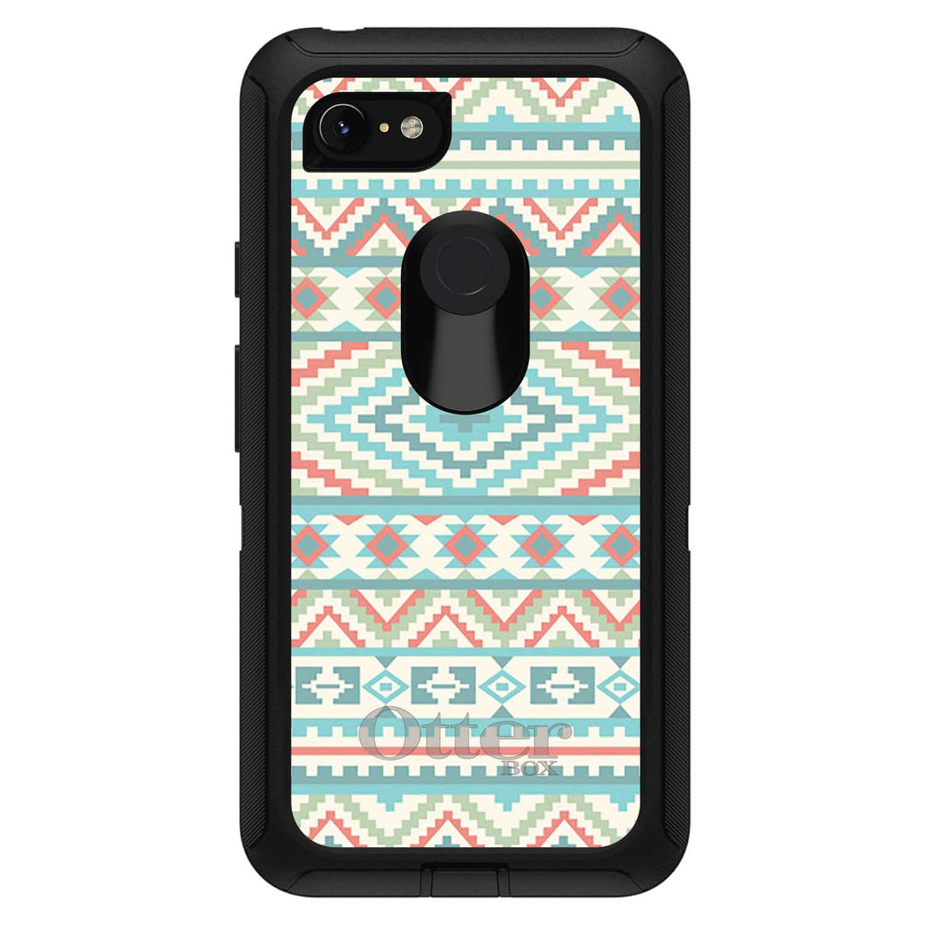Blue Orange White Tribal Print OtterBox Defender Case for iPhone & Galaxy, view 18