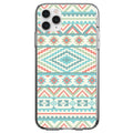 Blue Orange White Tribal Print Clear Shockproof iPhone Case