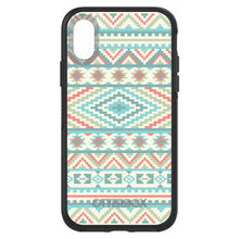 DistinctInk™ OtterBox Symmetry Series Case for Apple iPhone / Samsung Galaxy / Google Pixel - Blue Orange White Tribal Print
