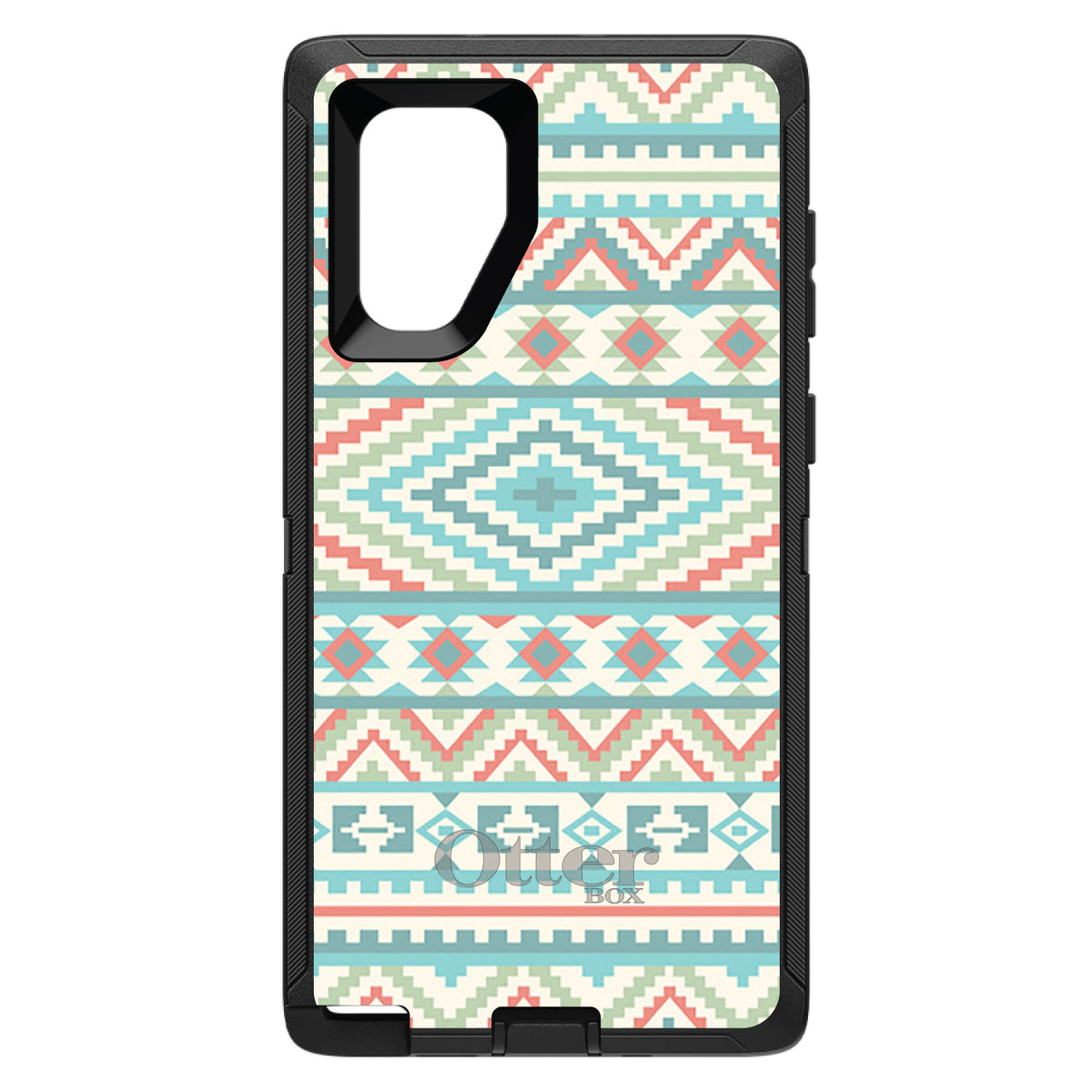Blue Orange White Tribal Print OtterBox Defender Case for iPhone & Galaxy, view 15