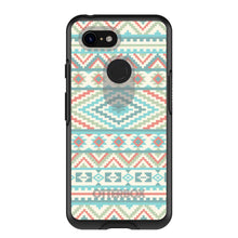 DistinctInk™ OtterBox Symmetry Series Case for Apple iPhone / Samsung Galaxy / Google Pixel - Blue Orange White Tribal Print