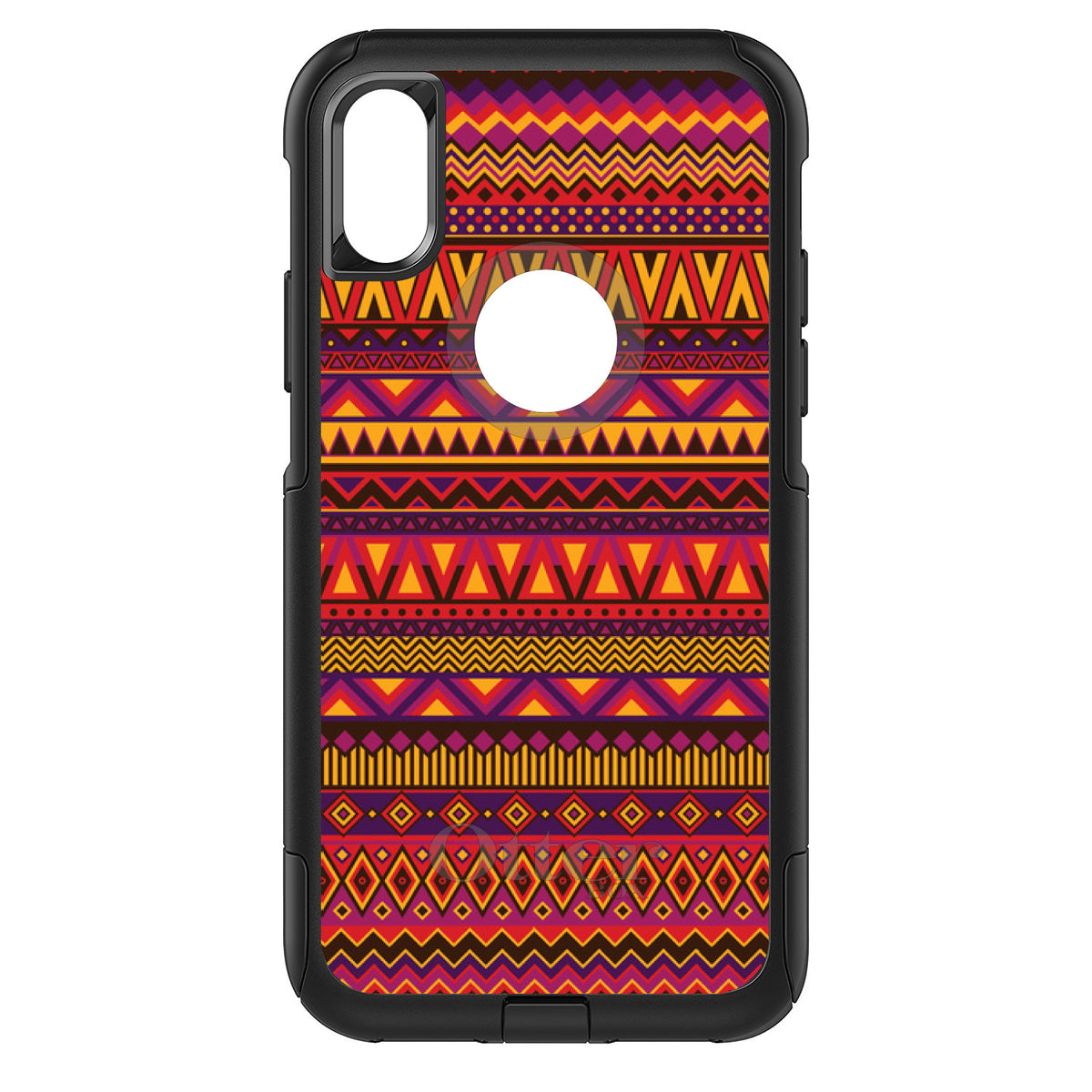 Purple Red Yellow Tribal Print OtterBox Commuter Case for iPhone & Galaxy, view 3