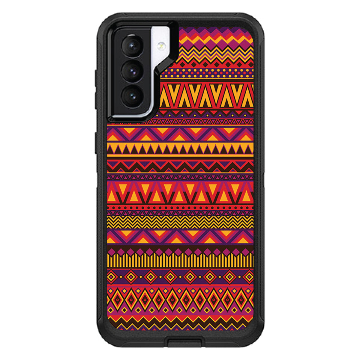 Purple Red Yellow Tribal Print OtterBox Defender Case for iPhone & Galaxy, view 6