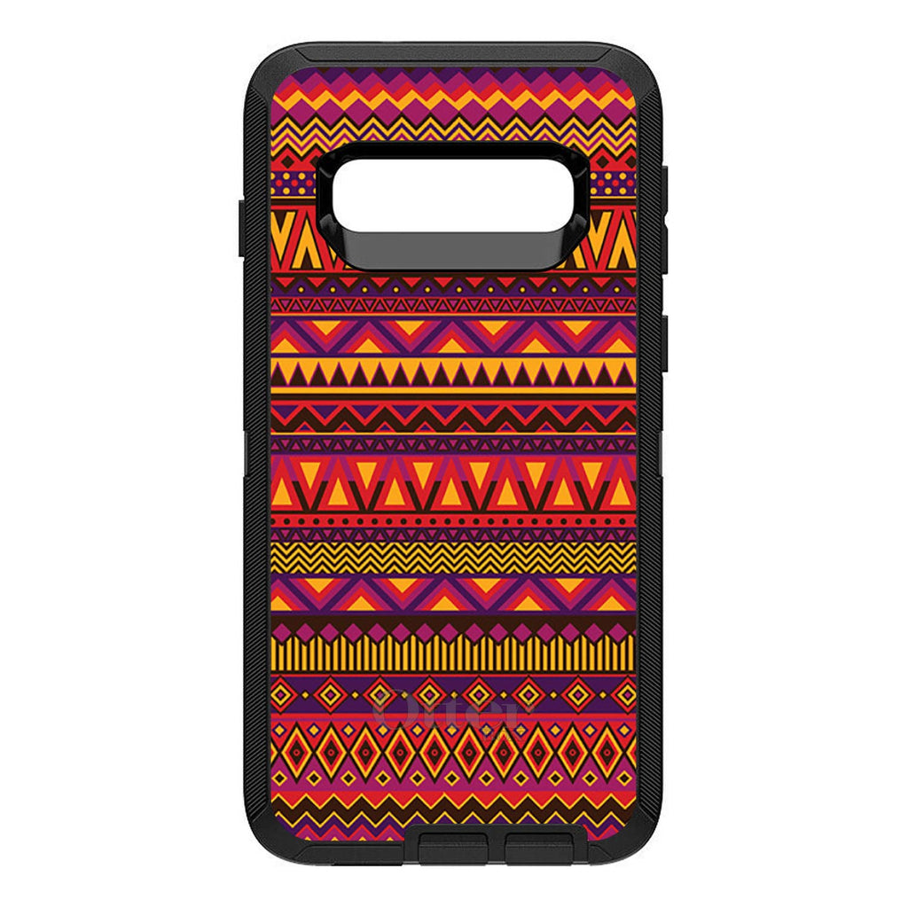 Purple Red Yellow Tribal Print OtterBox Defender Case for iPhone & Galaxy, view 9