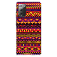 DistinctInk® Clear Shockproof Hybrid Case for Apple iPhone / Samsung Galaxy / Google Pixel - Purple Red Yellow Tribal Print