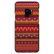 DistinctInk® Hard Plastic Snap-On Case for Apple iPhone or Samsung Galaxy - Purple Red Yellow Tribal Print