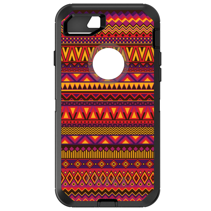 DistinctInk™ OtterBox Defender Series Case for Apple iPhone / Samsung Galaxy / Google Pixel - Purple Red Yellow Tribal Print
