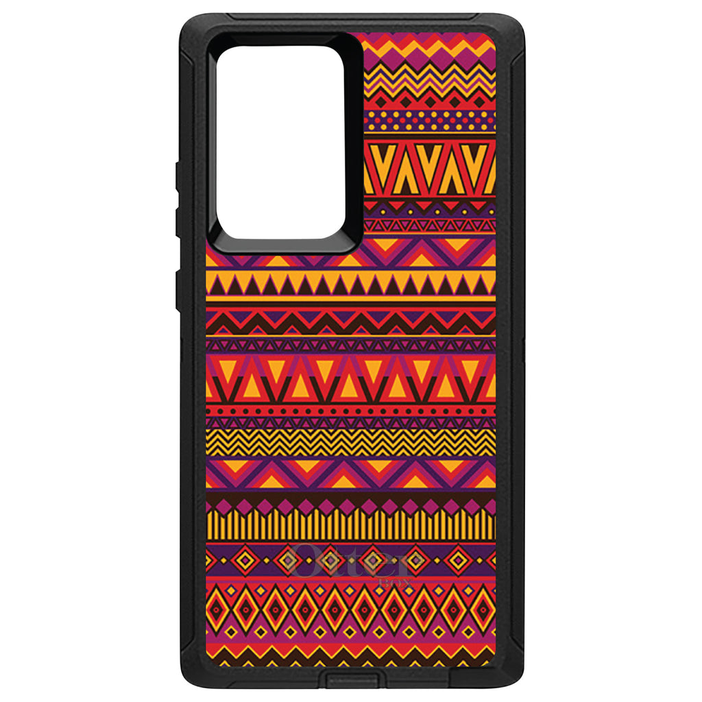 Purple Red Yellow Tribal Print OtterBox Defender Case for iPhone & Galaxy, view 13