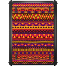 DistinctInk™ OtterBox Defender Series Case for Apple iPad / iPad Pro / iPad Air / iPad Mini - Purple Red Yellow Tribal Print