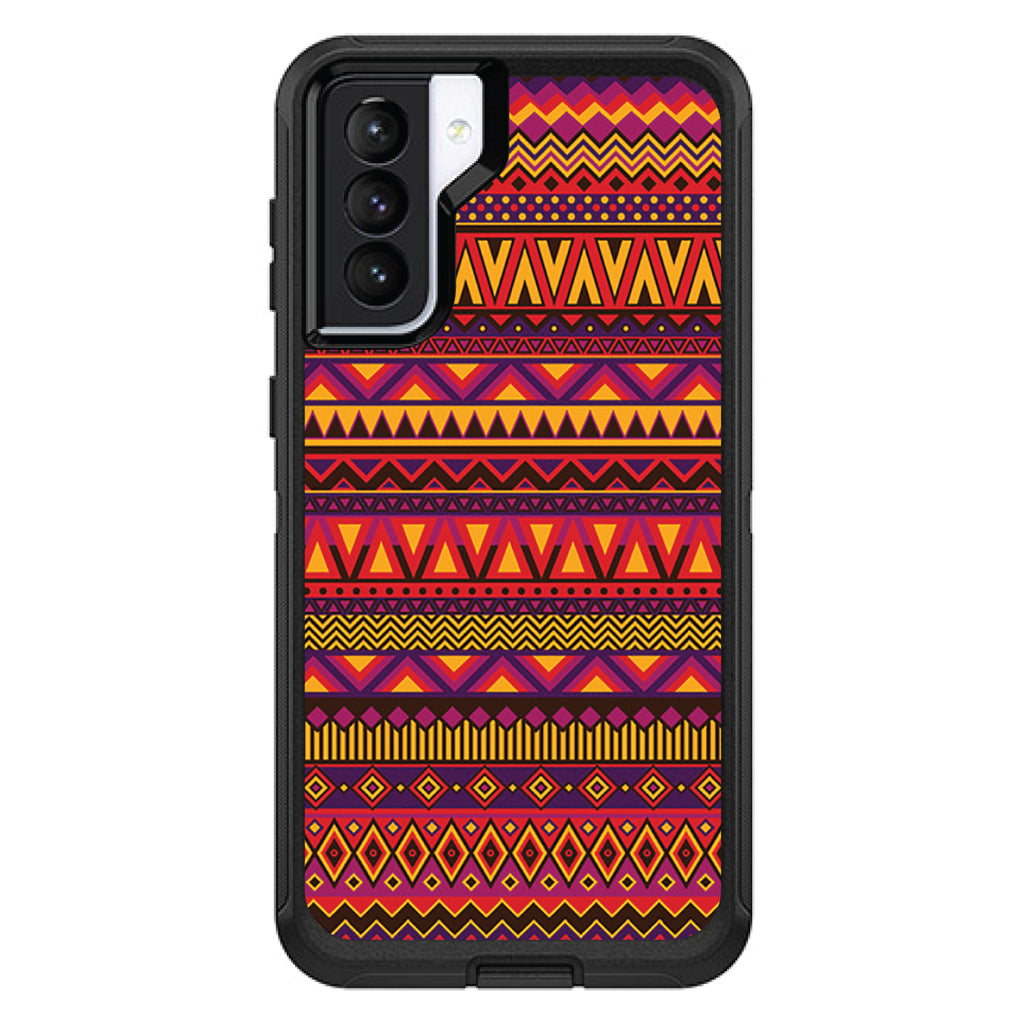 Purple Red Yellow Tribal Print OtterBox Defender Case for iPhone & Galaxy, view 5