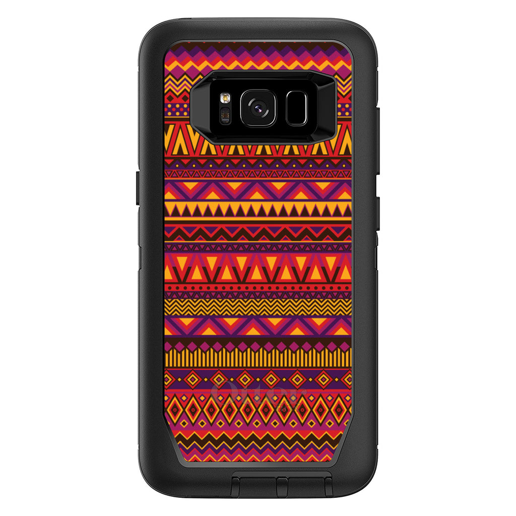 Purple Red Yellow Tribal Print OtterBox Defender Case for iPhone & Galaxy, view 12
