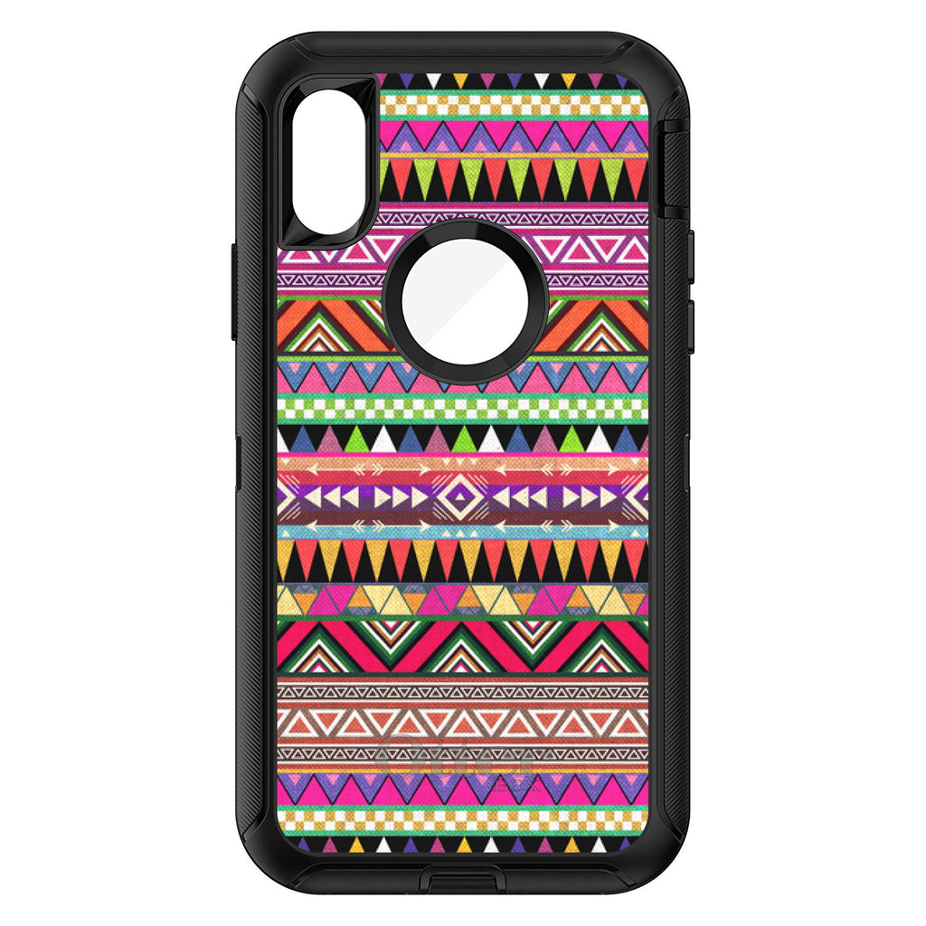 Pink Blue Orange Tribal Print OtterBox Defender Case for iPhone & Galaxy, view 3