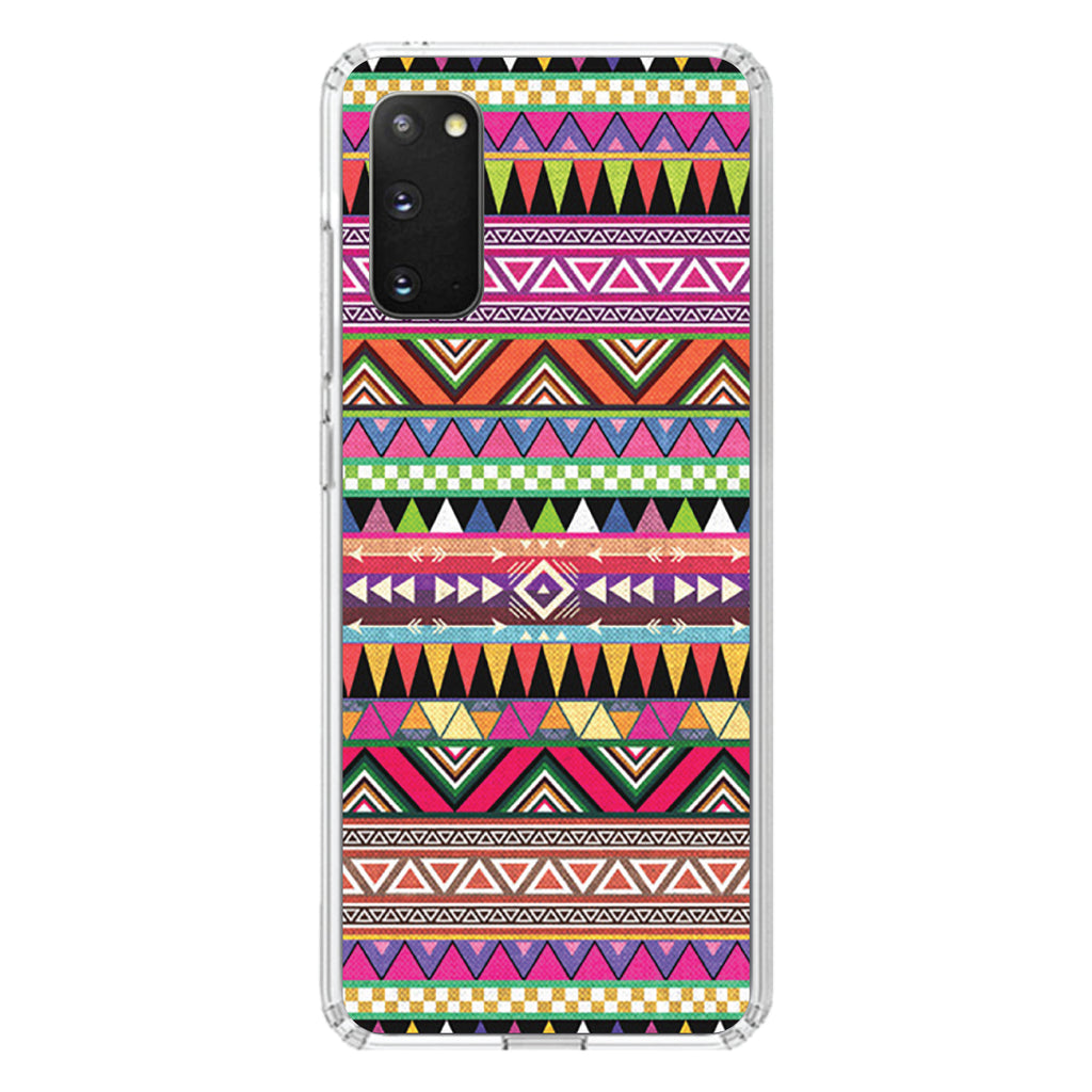 Pink Blue Orange Tribal Print Clear Shockproof iPhone Case, view 14