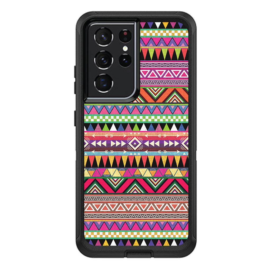Pink Blue Orange Tribal Print OtterBox Defender Case for iPhone & Galaxy, view 7