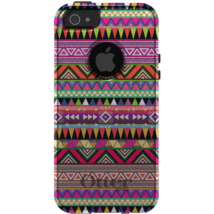Pink Blue Orange Tribal Print OtterBox Commuter Case for iPhone & Galaxy, view 5