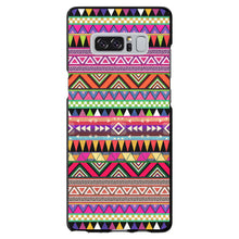 DistinctInk® Hard Plastic Snap-On Case for Apple iPhone or Samsung Galaxy - Pink Blue Orange Tribal Print