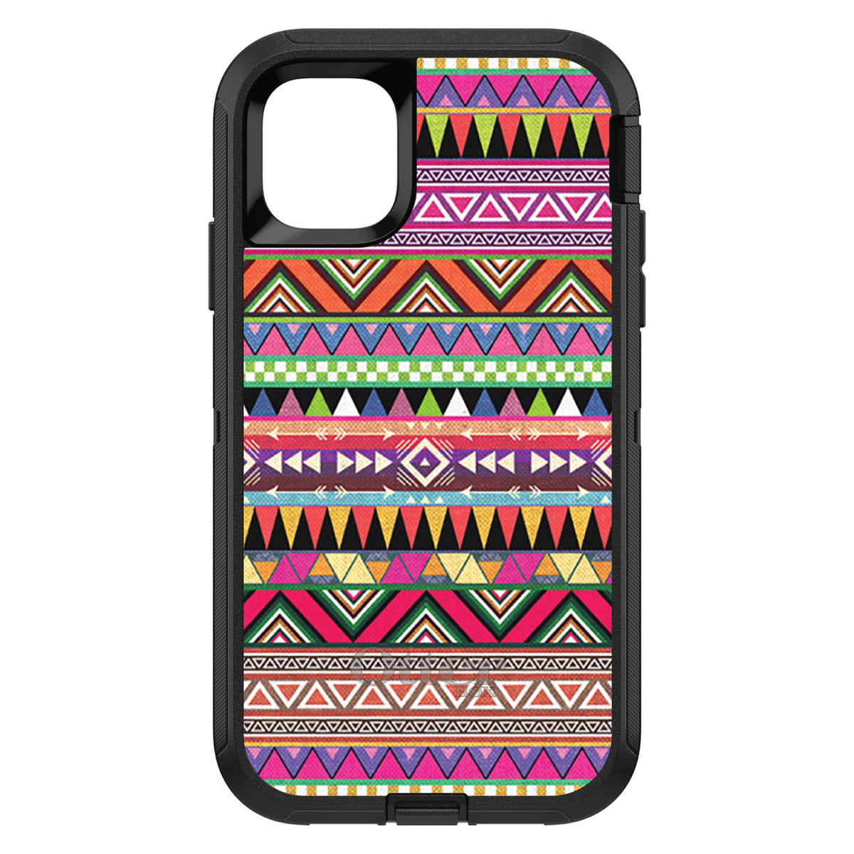 Pink Blue Orange Tribal Print OtterBox Defender Case for iPhone & Galaxy, view 2