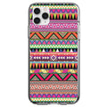 Pink Blue Orange Tribal Print Clear Shockproof iPhone Case