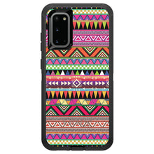 DistinctInk™ OtterBox Defender Series Case for Apple iPhone / Samsung Galaxy / Google Pixel - Pink Blue Orange Tribal Print
