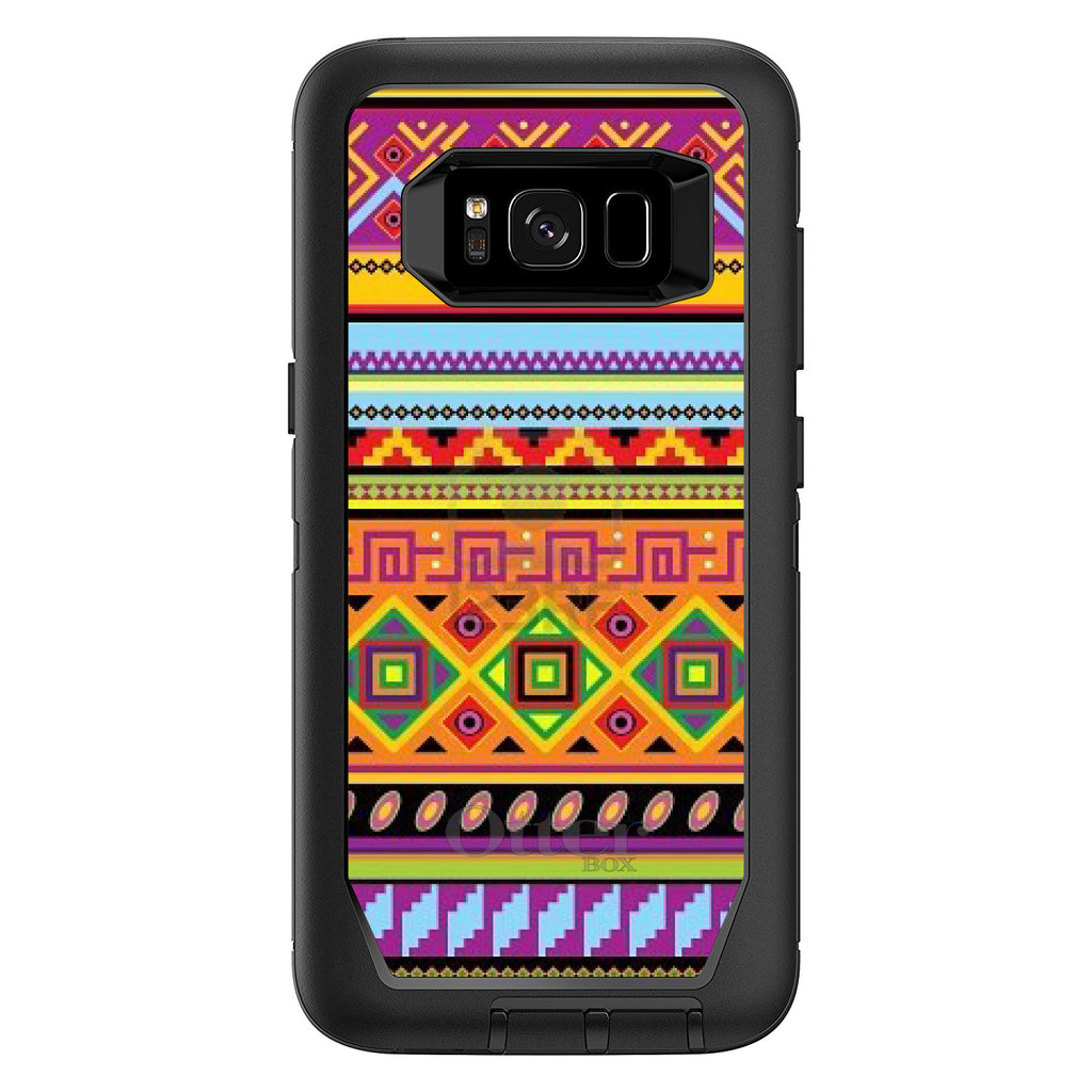 Blue Orange Purple Tribal Print OtterBox Defender Case for iPhone & Galaxy, view 12